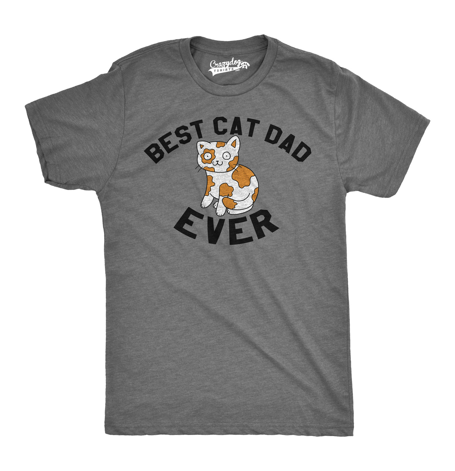 Mens Best Cat Dad Ever Funny Face T shirt Hilarious Pet Lover Graphic for Guys