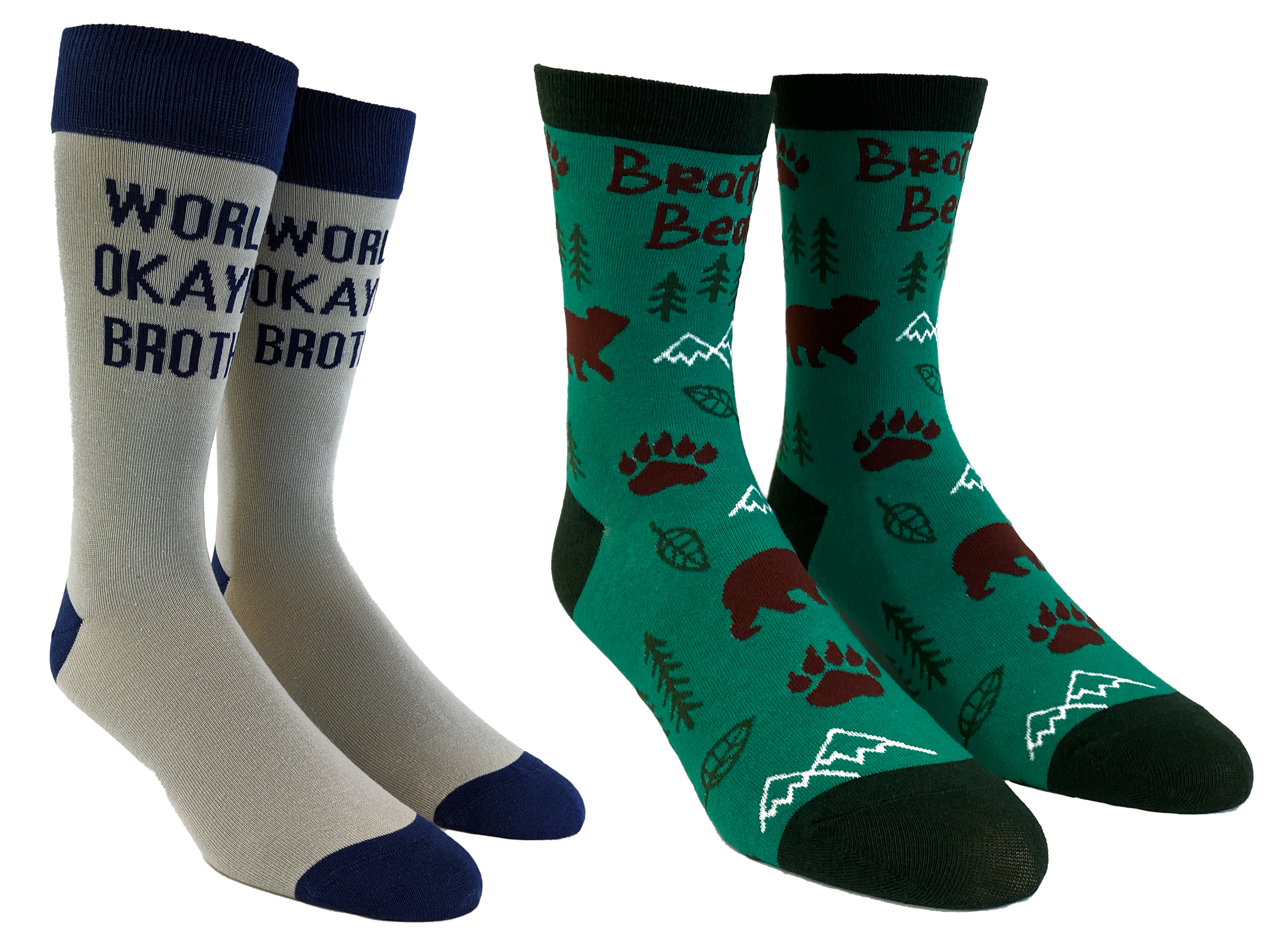 Youth Brother Socks Funny Cool Sibling Bro Graphic Novelty Footwear For Kids - Picture 8 of 17