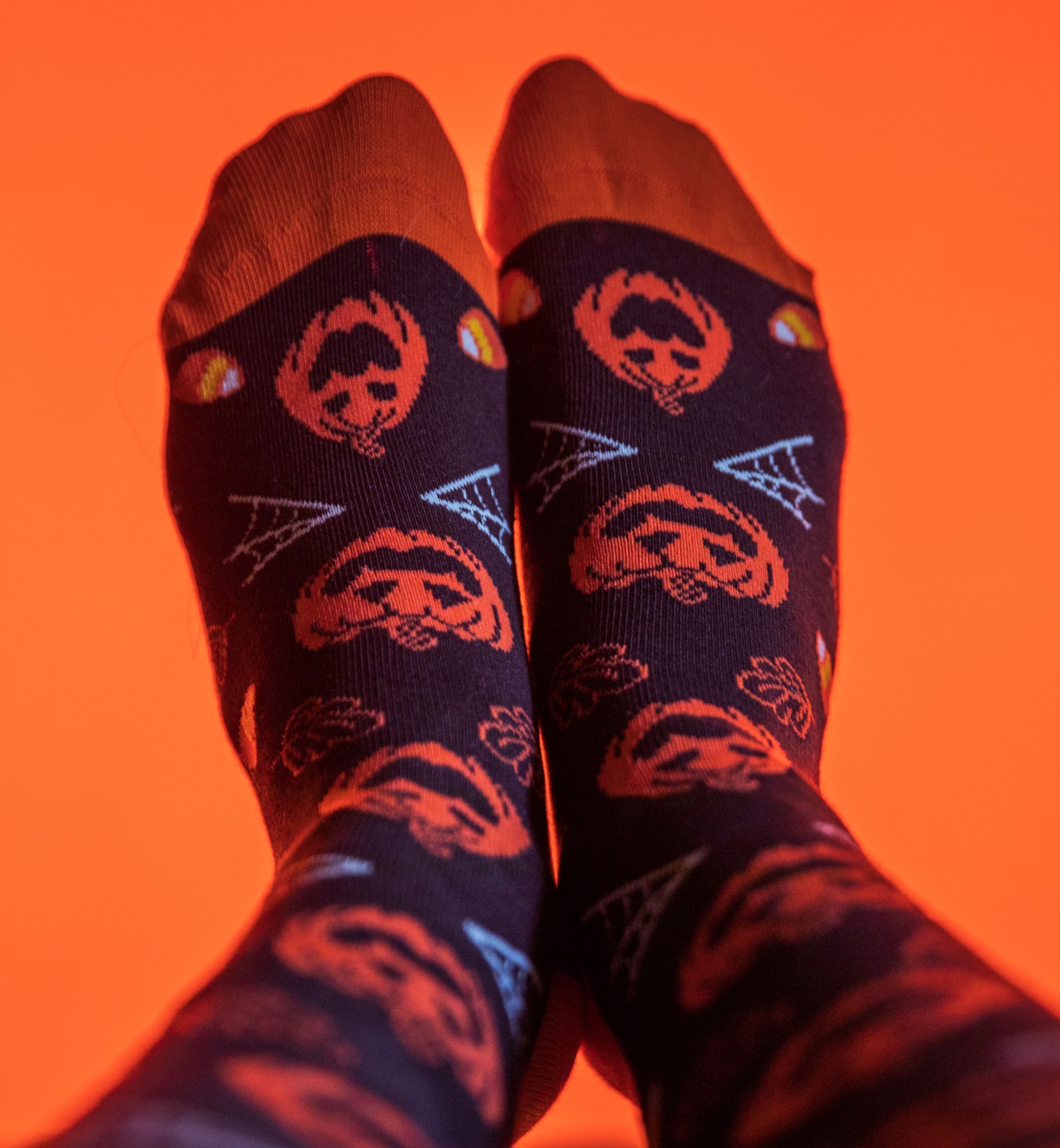 Youth Halloween Socks Funny Zombie Pumpkin Scary Footwear - Picture 21 of 24