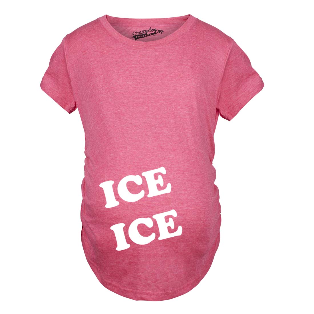 Camiseta Maternidad Hielo Hielo Embarazada Novedad Baby Bump Embarazo Anuncio Camiseta - Imagen 10 de 10