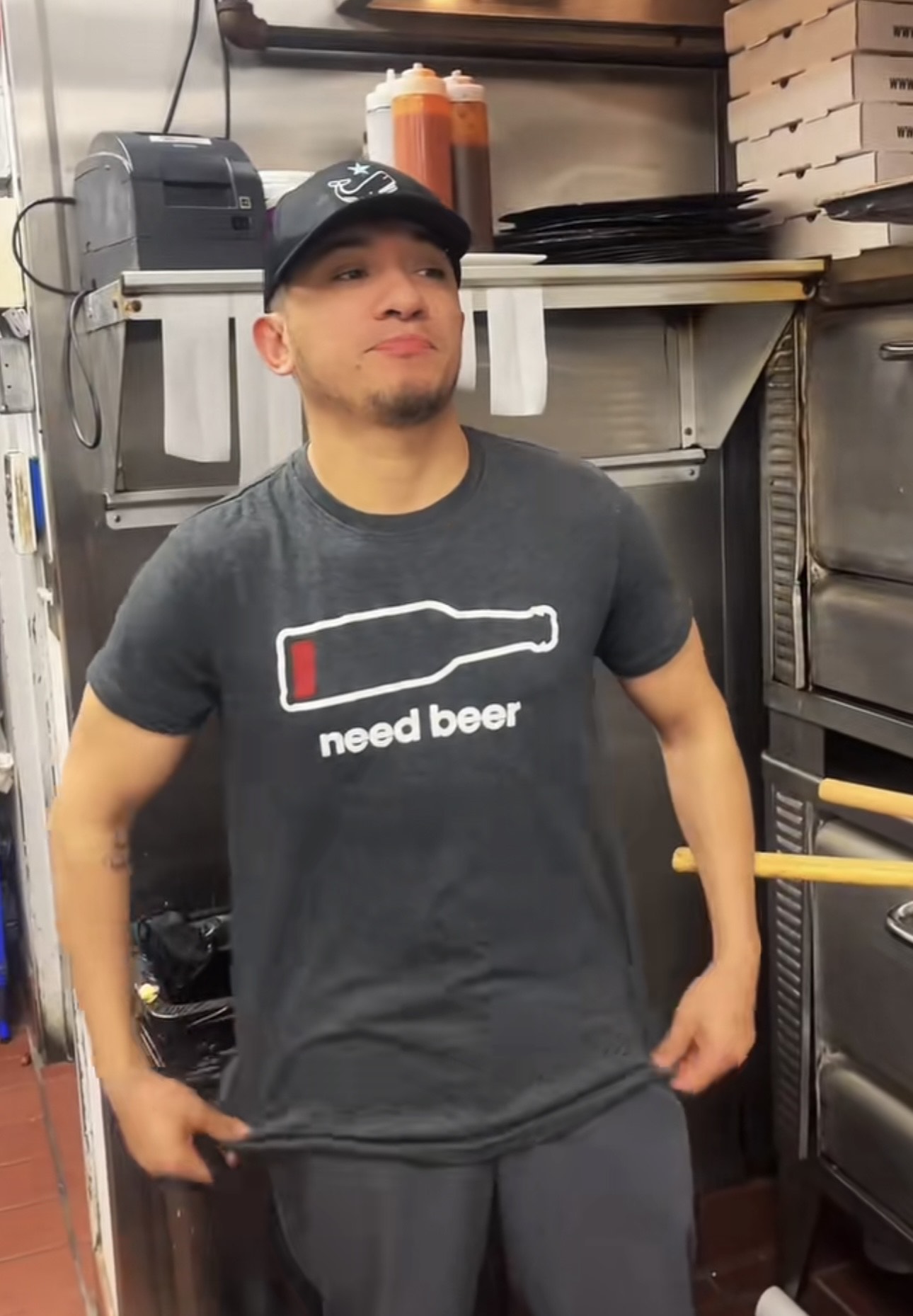 Mens Need Beer T shirt Funny Low Battery Dad Gift Graphic Sarcastic Humor Tee