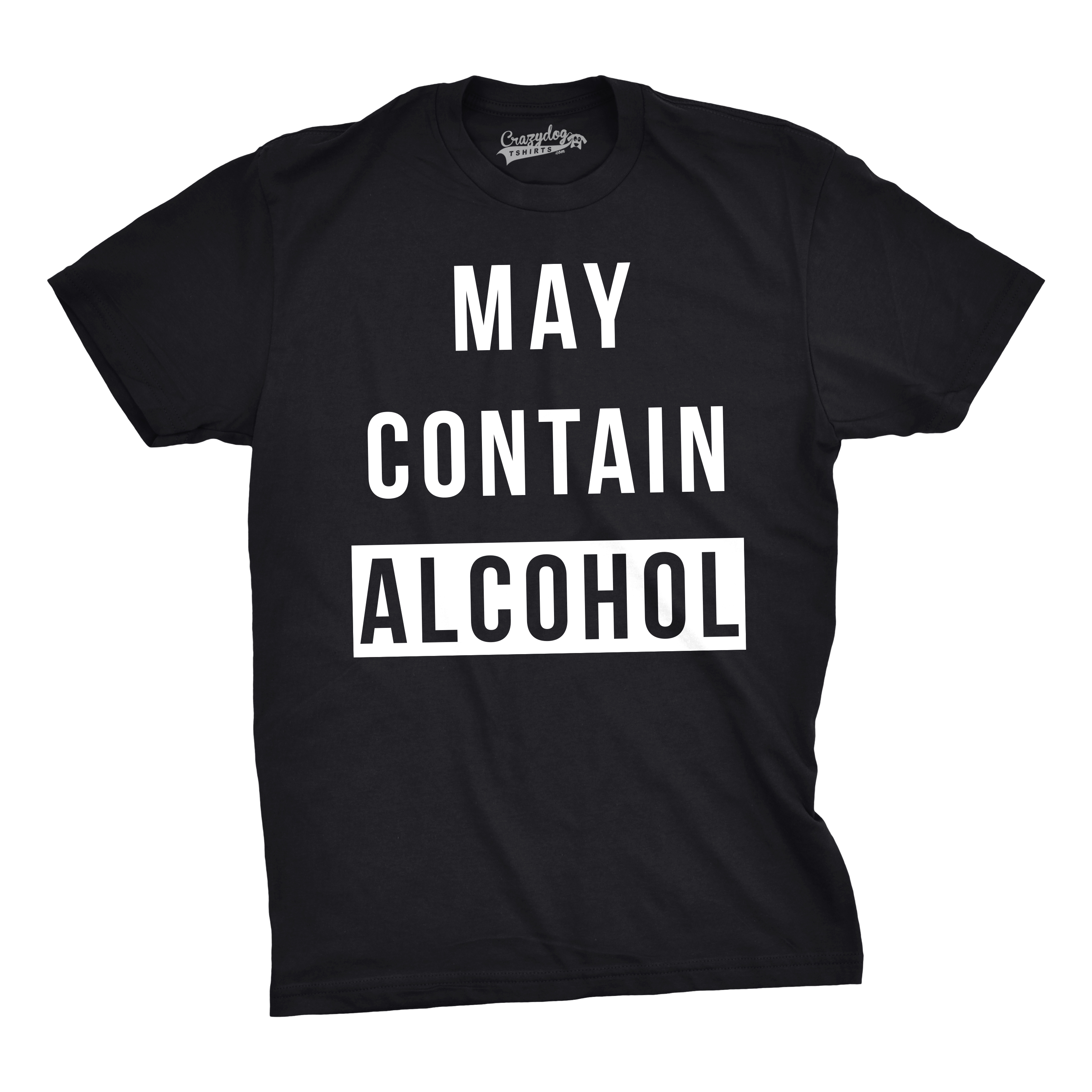 Animal Theme Novelty T-shirt Men's Beaver Liquors Funny T-Shirt - Booze Bottle Drinking Joke Tee, Heather Navy, Crazy Dog Tshirts Brand Beaver Liquors Booze Bottle Joke Tee Men's