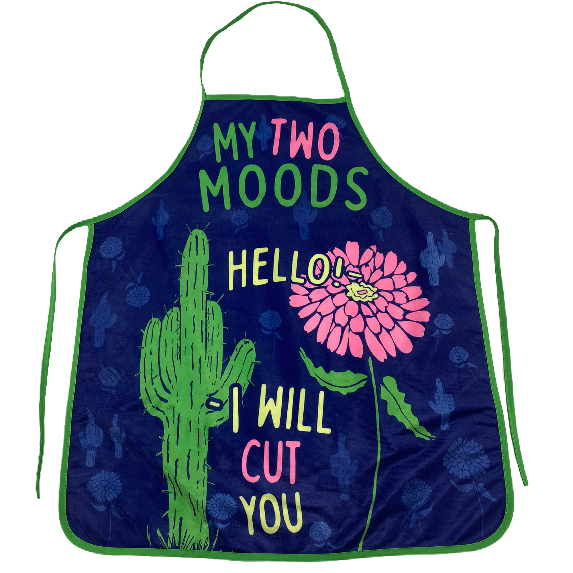 My Two Moods Hello I Will Cut You Funny Flower Cactus Gráfico Novedad Cocina - Imagen 10 de 11
