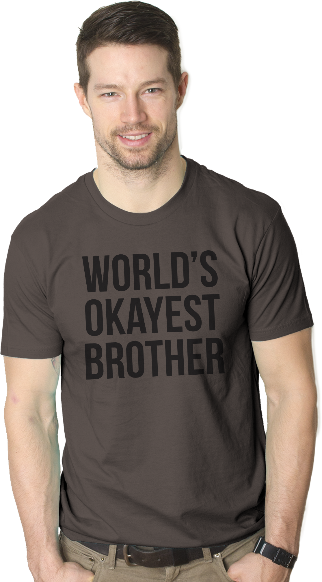 Camisa Hermano Más Okayest Para Hombres Mundos Divertidas Camisetas Hermano Mayor Hermana Idea de Regalo - Imagen 13 de 21