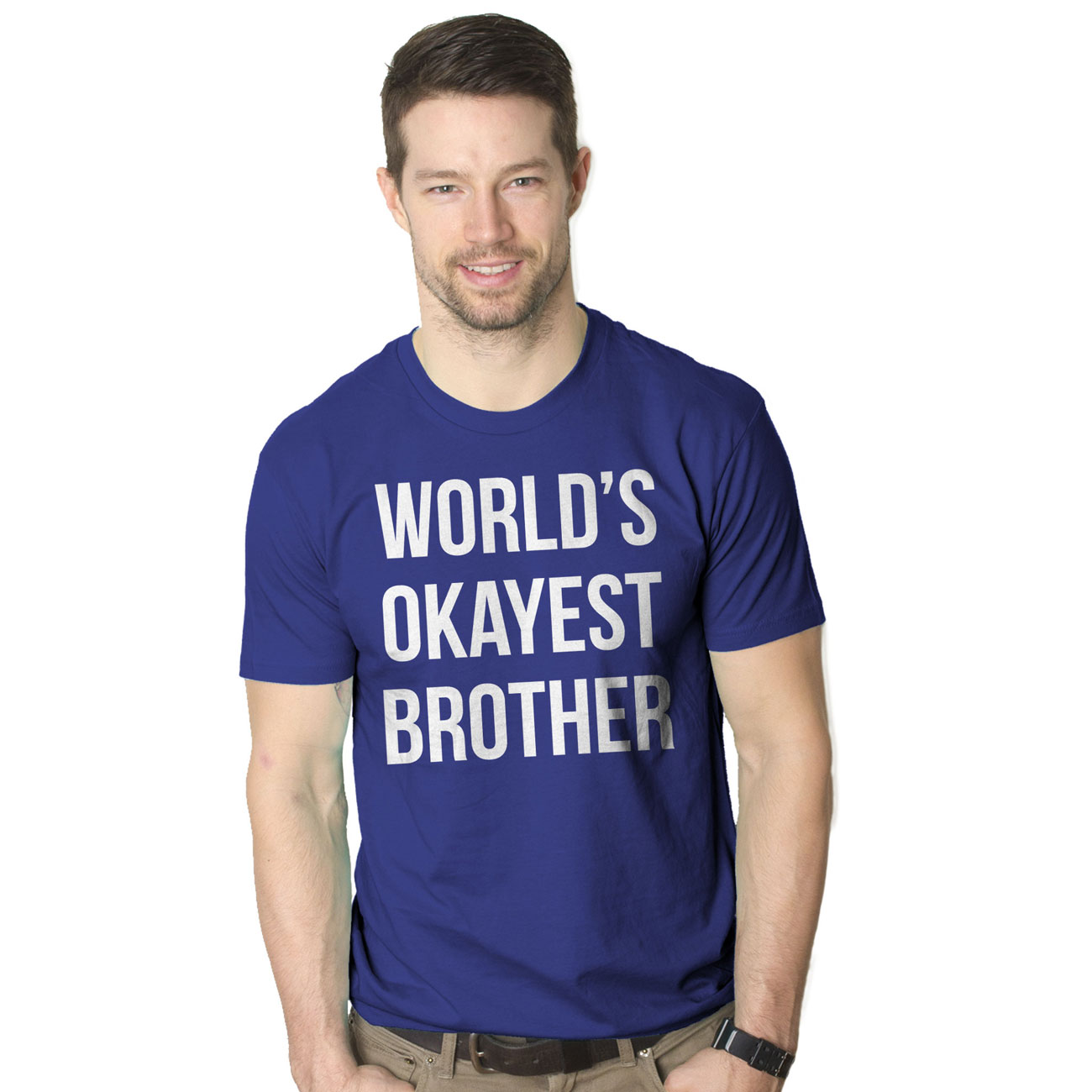 Camisa Hermano Más Okayest Para Hombres Mundos Divertidas Camisetas Hermano Mayor Hermana Idea de Regalo - Imagen 18 de 21