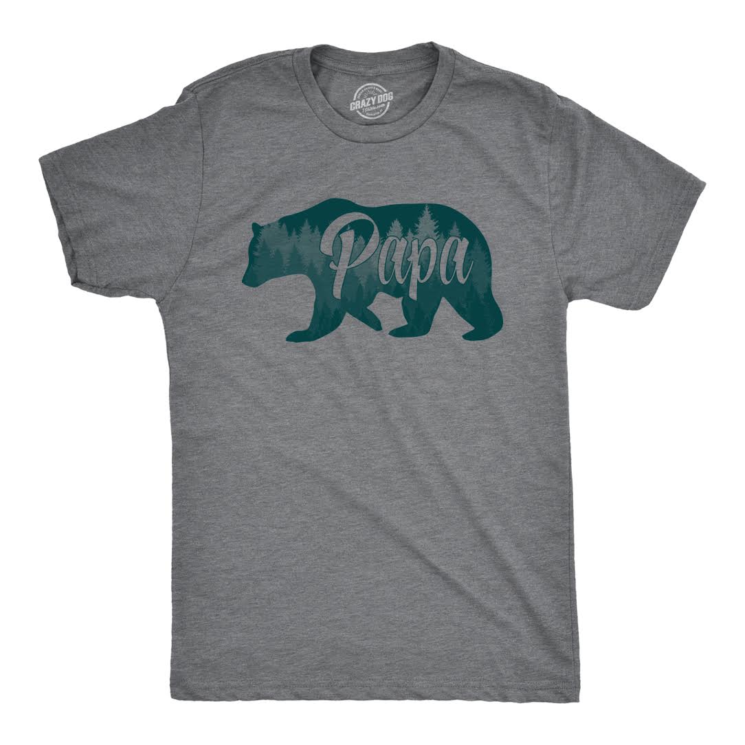 Mens Papa Bear Funny Shirts for Dads Gift Idea Humor Novelty Tees Family T shirt - Bild 12 von 23
