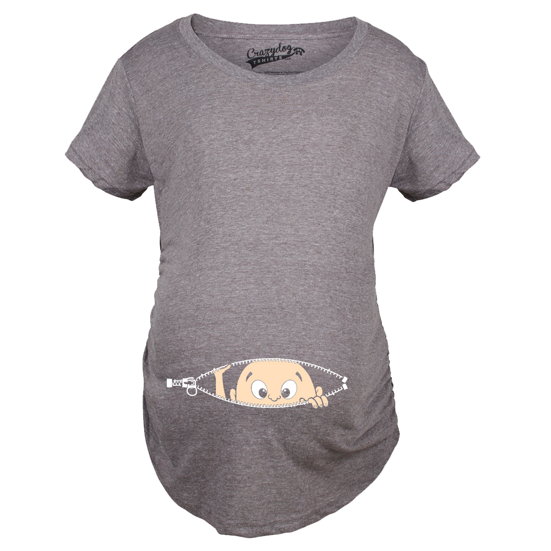 Maternity Baby Peeking T Shirt Funny Pregnancy Tee For Expecting Mothers - Picture 11 of 31