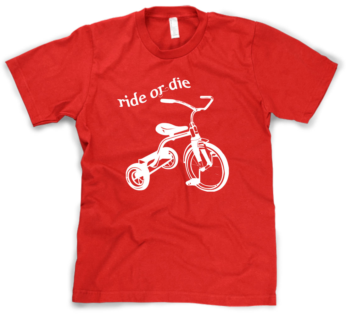 Ride or Die Dreirad T-Shirt lustig Vintage Trike Shirt - Bild 8 von 9
