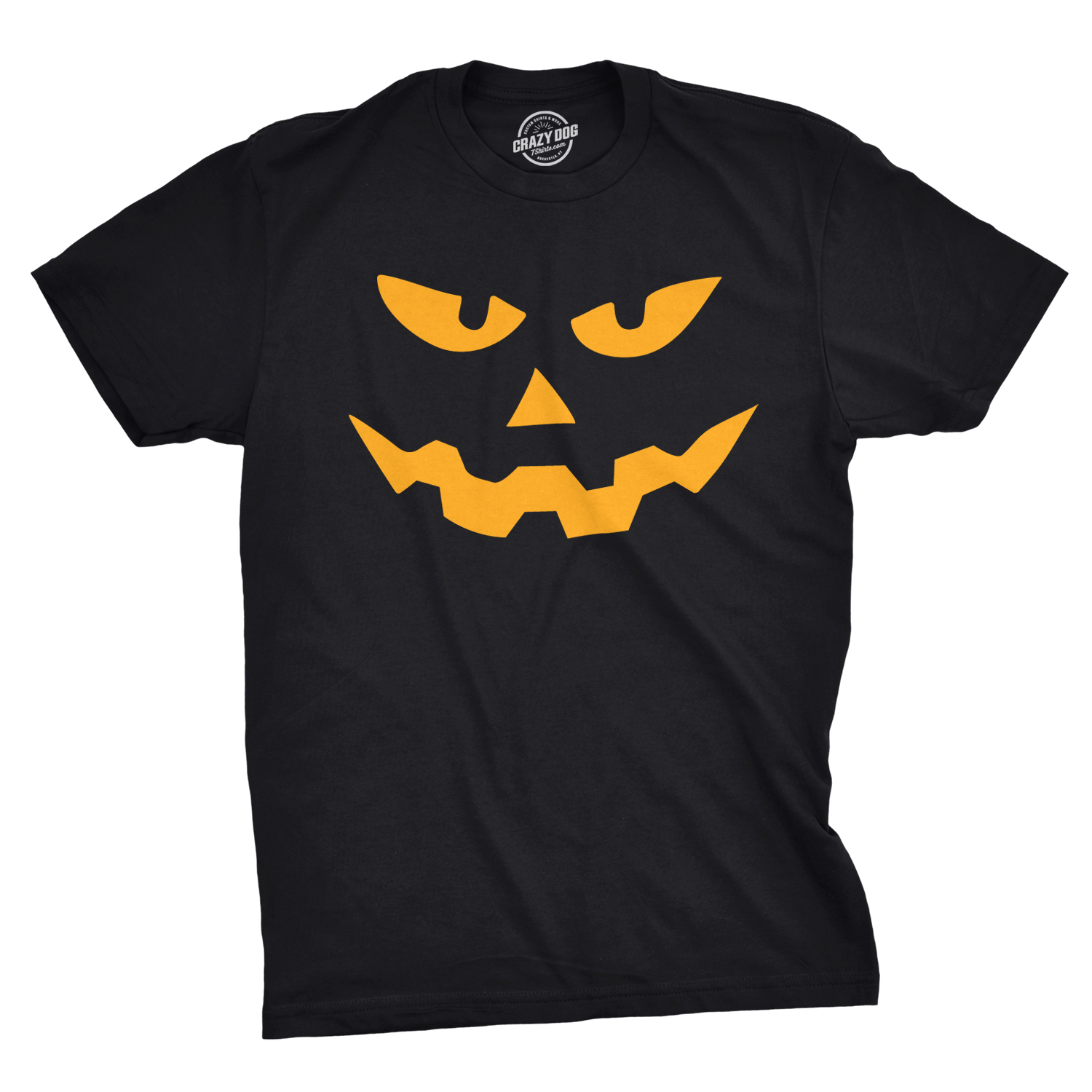 Mens Triangle Nose Pumpkin Face Funny Fall Halloween Spooky T