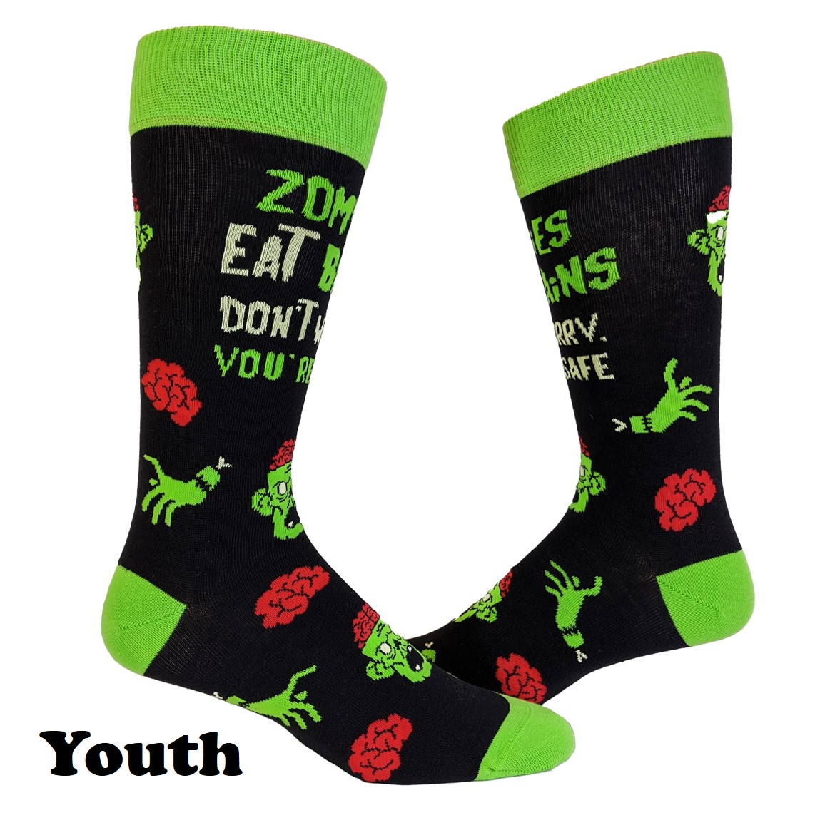 Youth Halloween Socks Funny Zombie Pumpkin Scary Footwear - Picture 22 of 24