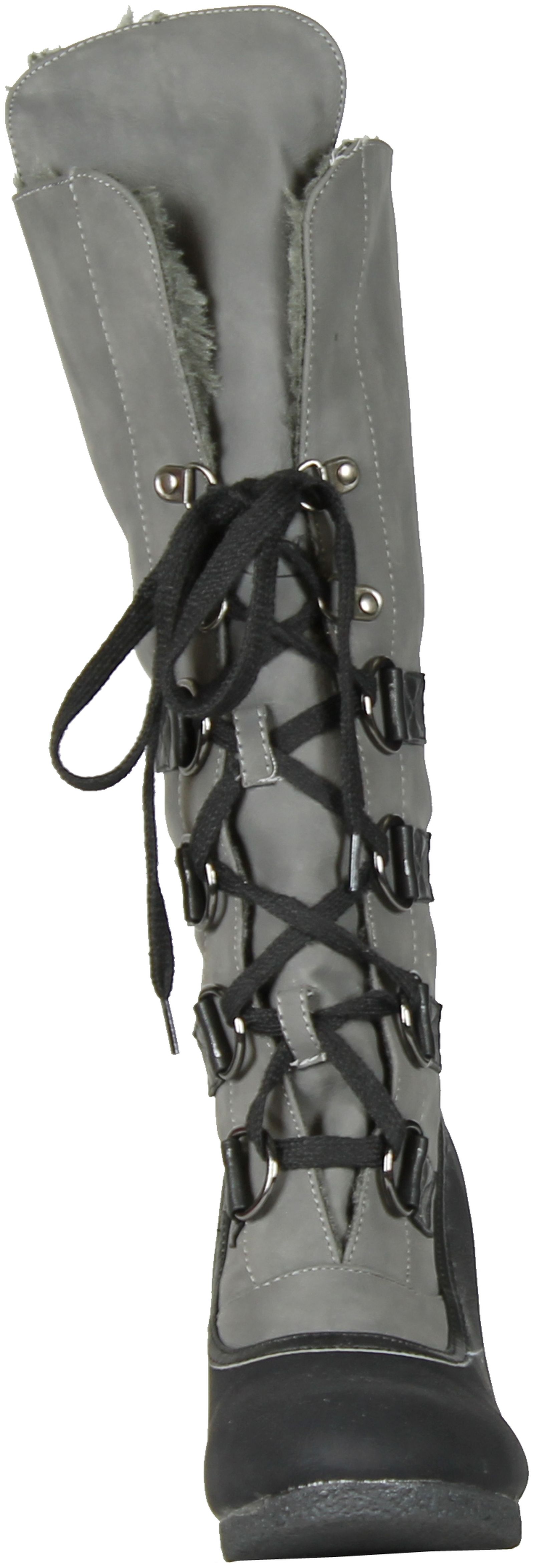 Gcny buena opción para Alaska Mujer Moda Con Cordones Cuña Botines De Alaska para e0f154 Gcny buena opción para Alaska Mujer Moda Con Cordones Cuña Botines De Alaska para e0f154
