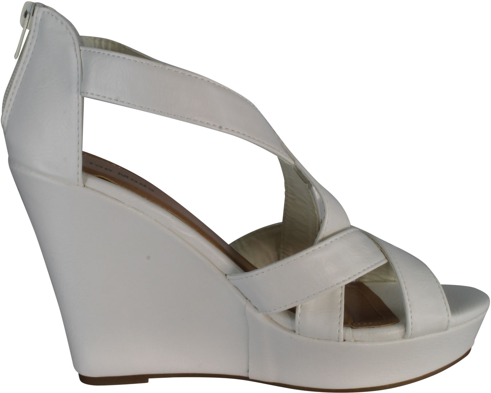 Top Moda ELLA-18 Womens Gladiator Wedge Heel Sandals - Picture 10 of 12