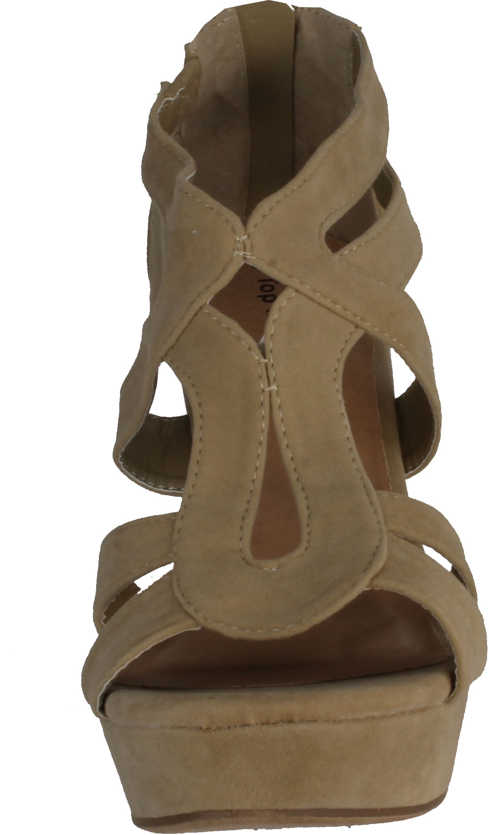 Top Moda Womens Lindy-66 Open Toe Platform Wedge Sandals - Picture 7 of 8