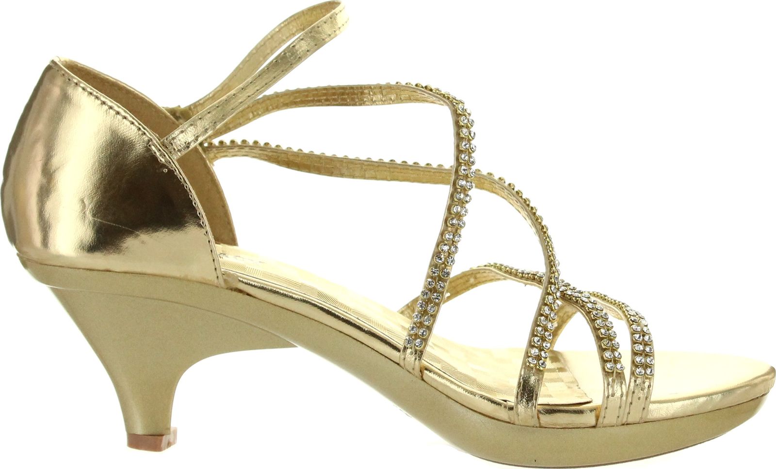 gold dress sandals low heel