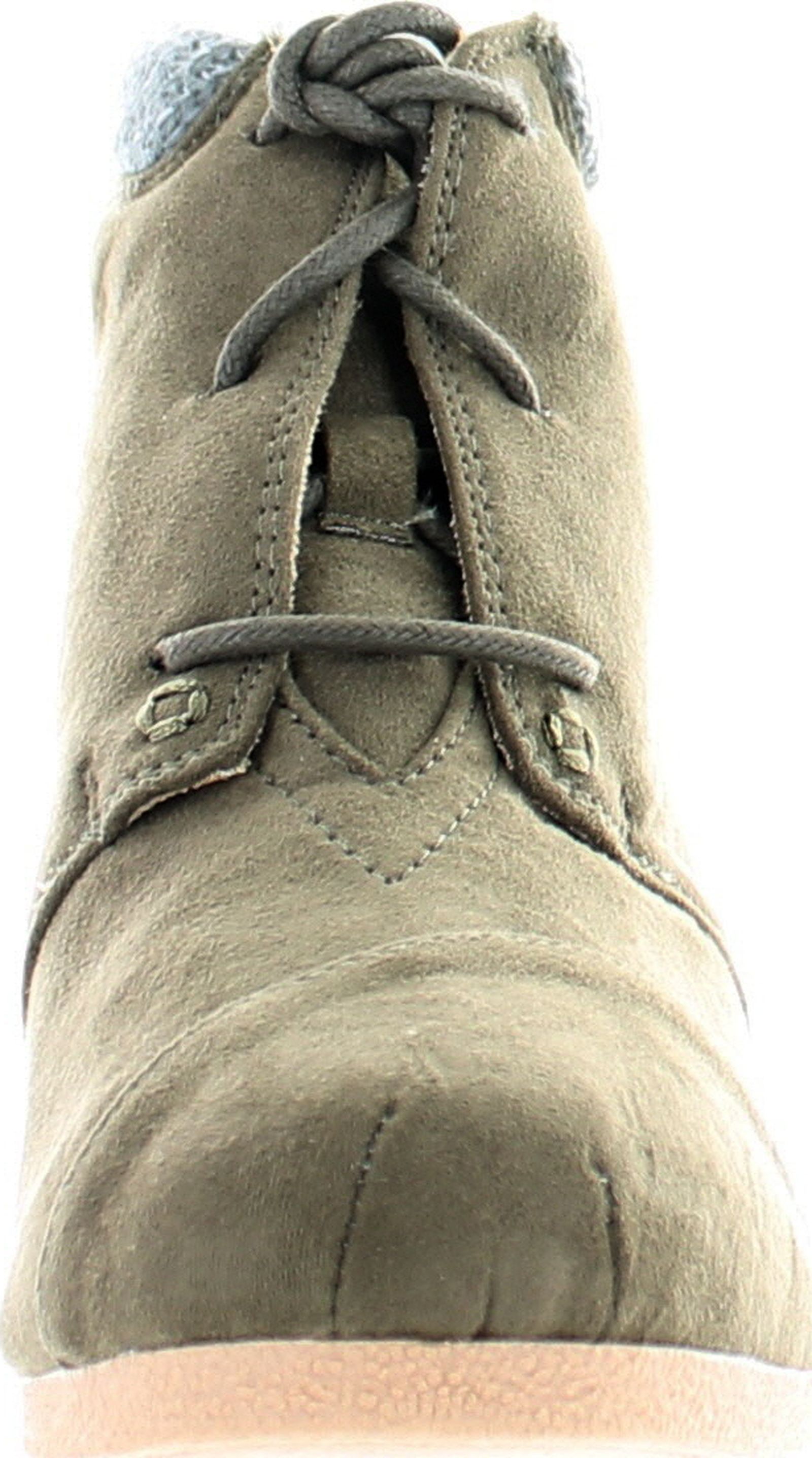Qupid Womens Olee-15/Rex-S Lace Up Faux Leather Ankle Wedge Boots - Picture 11 of 13