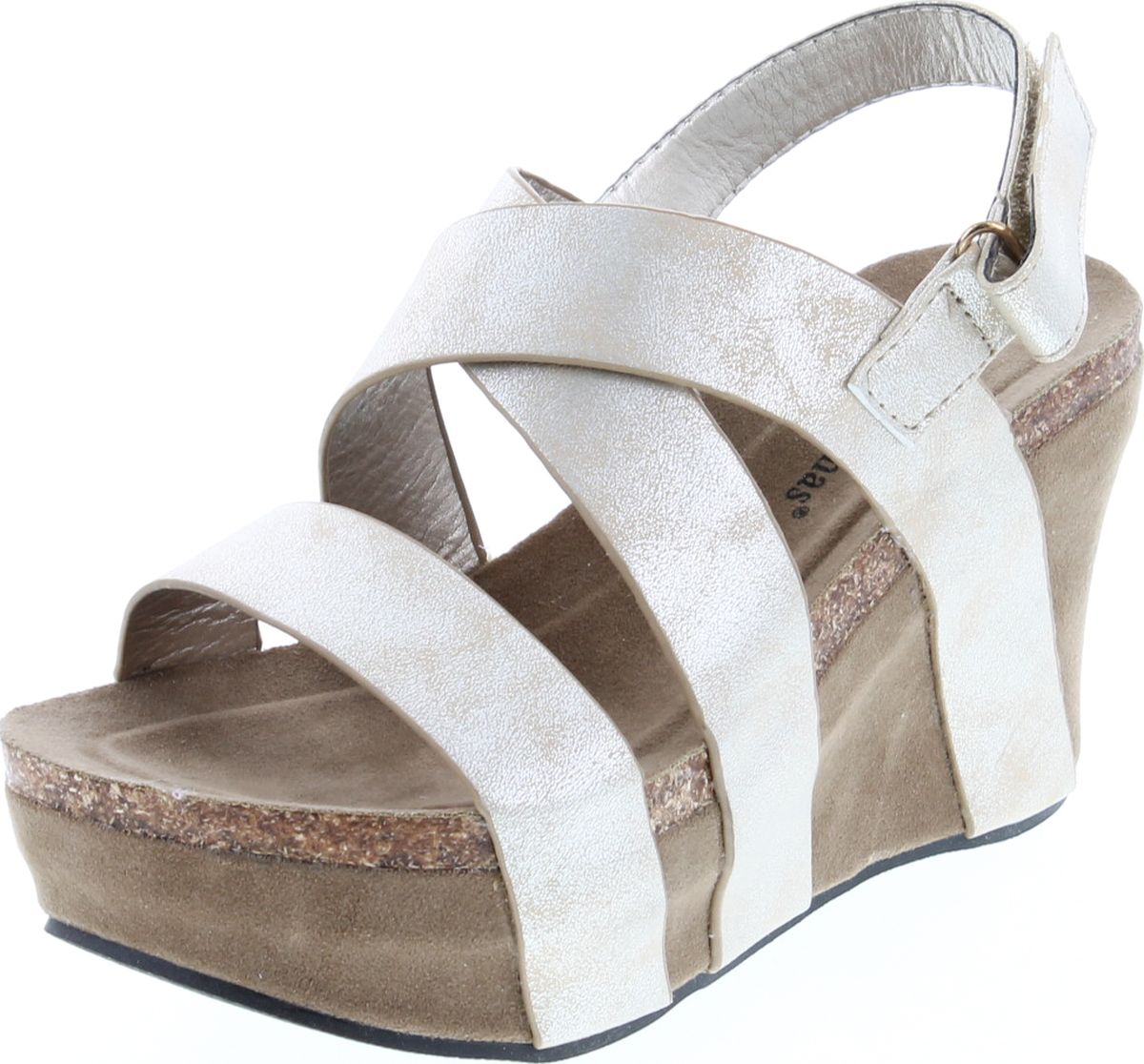 Pierre Dumas Women’s Hester-5 Vegan Leather Strappy Wedge Sandals