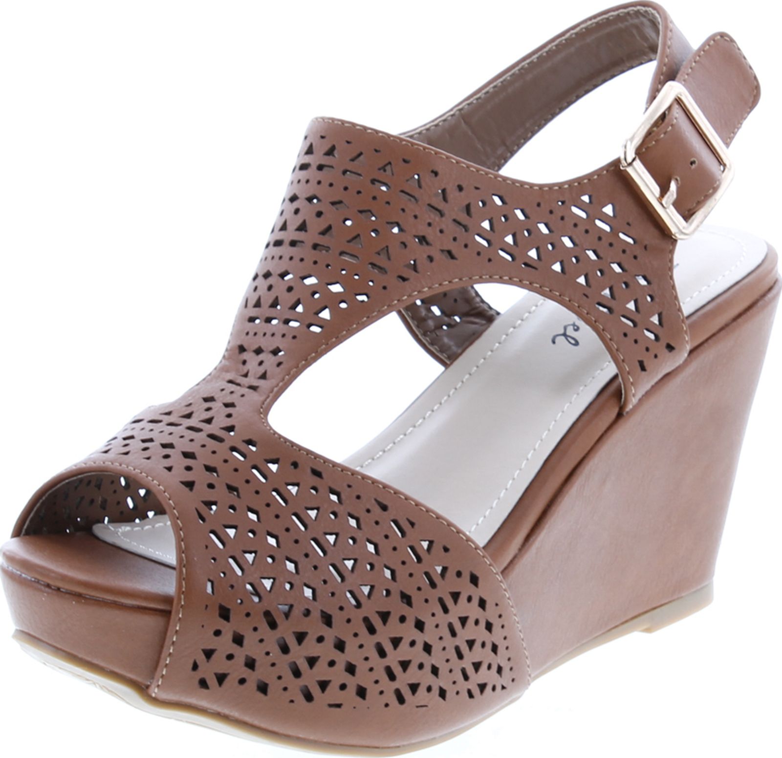 Bonnibel Women's Platform Wedge Heel Cut Out Sling Back Sandals | eBay