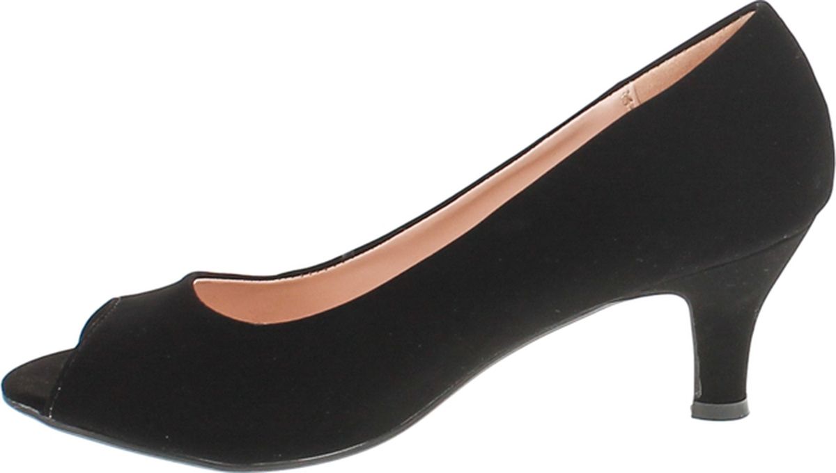 Bonnibel Wonda2 Womens Peep Toe Low Heel Glitter Dress Pumps Black