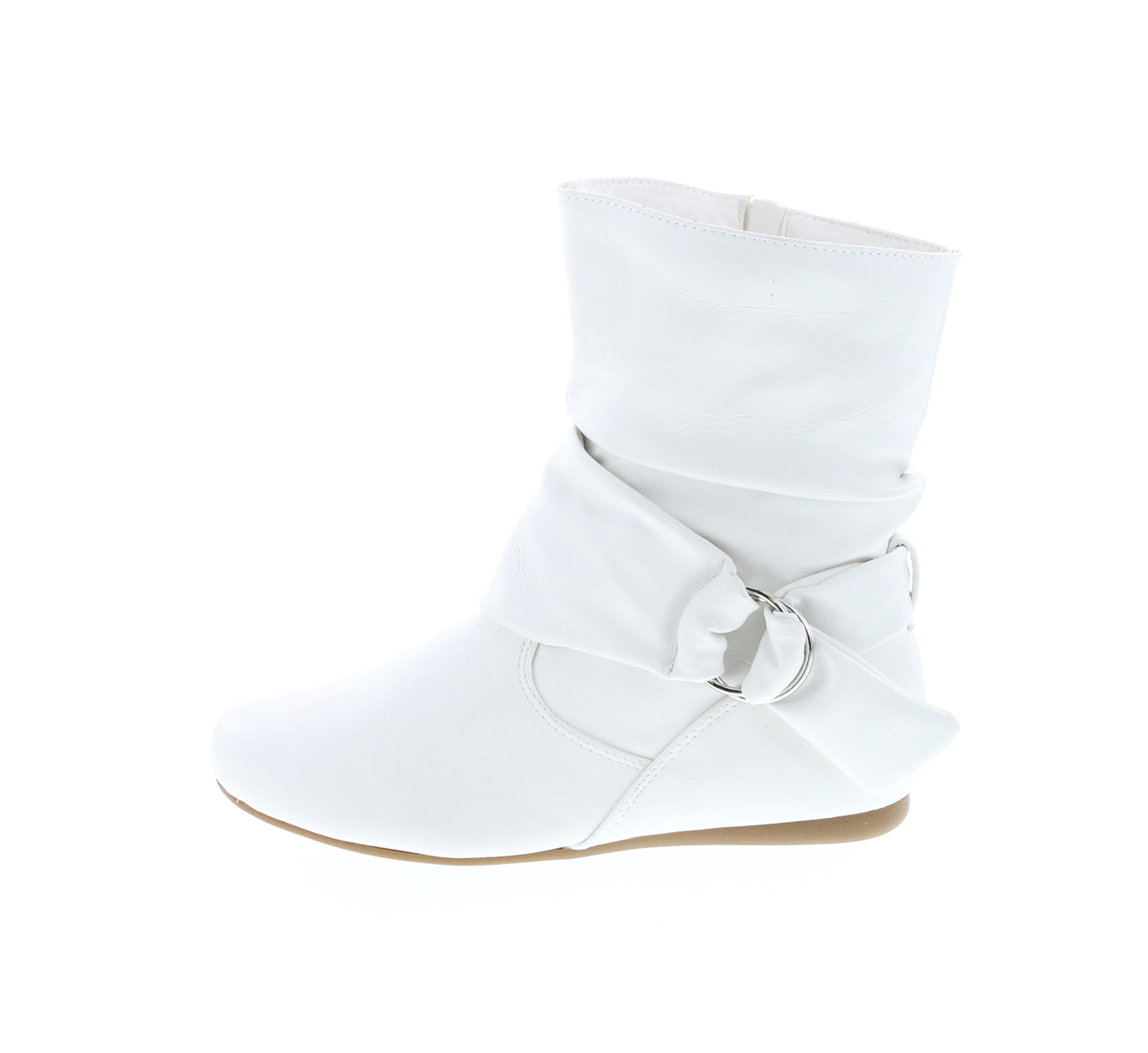 Women's Fashion Calf Flat Heel Side Zipper Slouch Ankle Boots | eBay