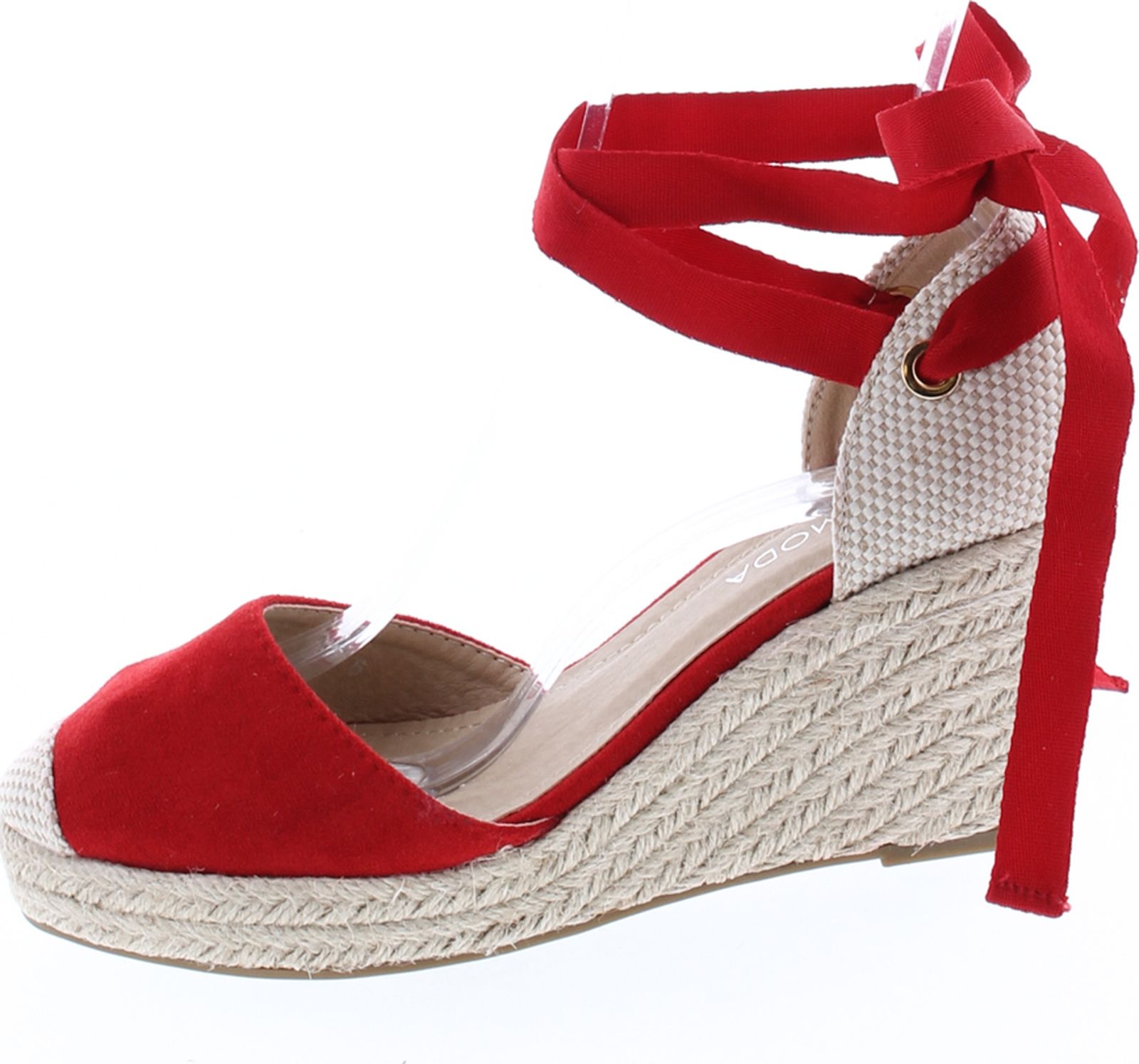 Top Moda Womens WIshing18 Wedge Espadrille Ankle Tie