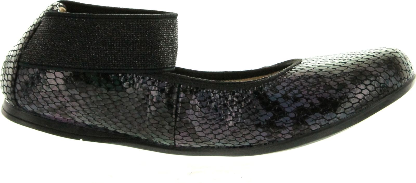 Venettini Girls Kylee Reptile Dress Flats with Elastic Strap - Picture 6 of 8