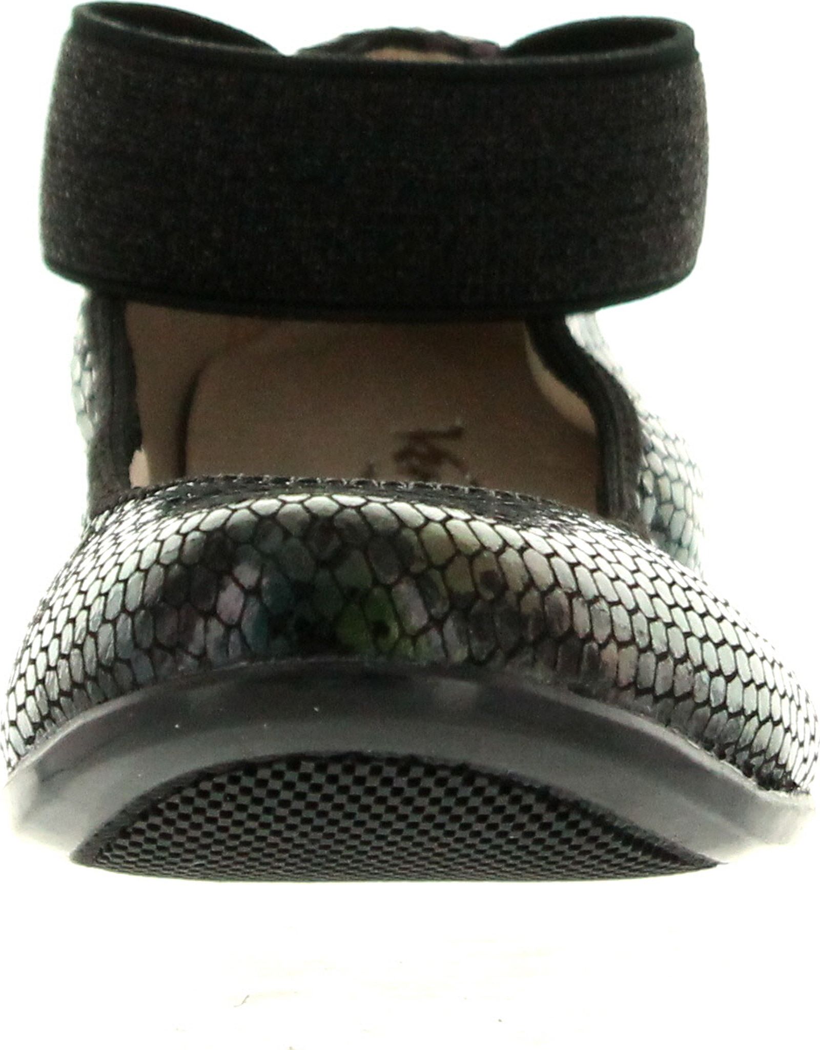 Venettini Girls Kylee Reptile Dress Flats with Elastic Strap - Picture 7 of 8