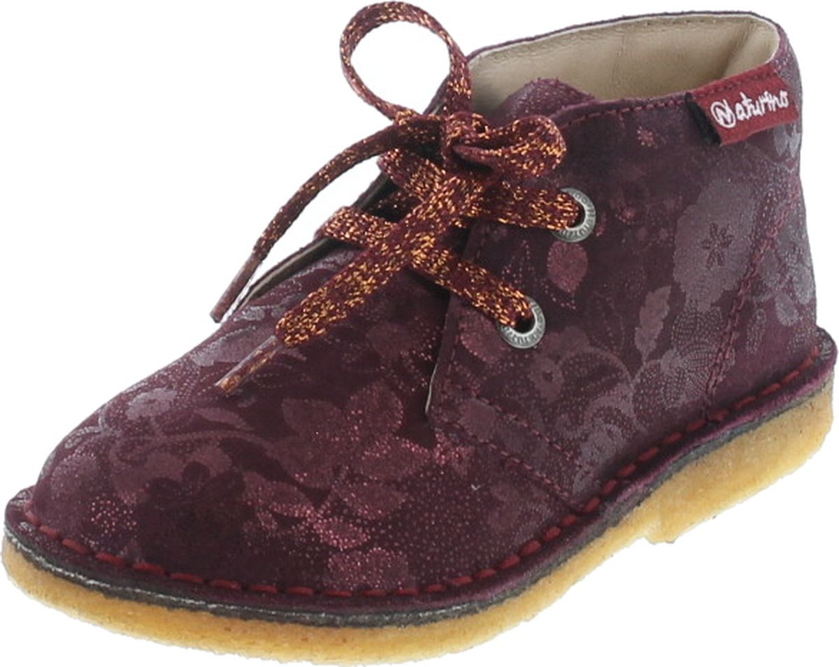 Naturino Girls Miky Fashion Print Lace Up Chukka Booties