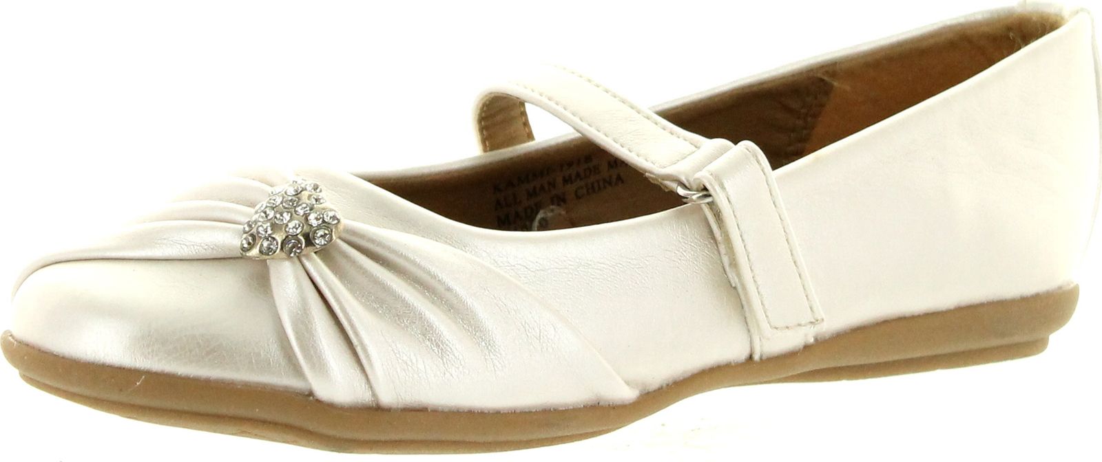 Little Angel Girls Kammi-191E Heart Pendant Ballerina Flats - Picture 13 of 16
