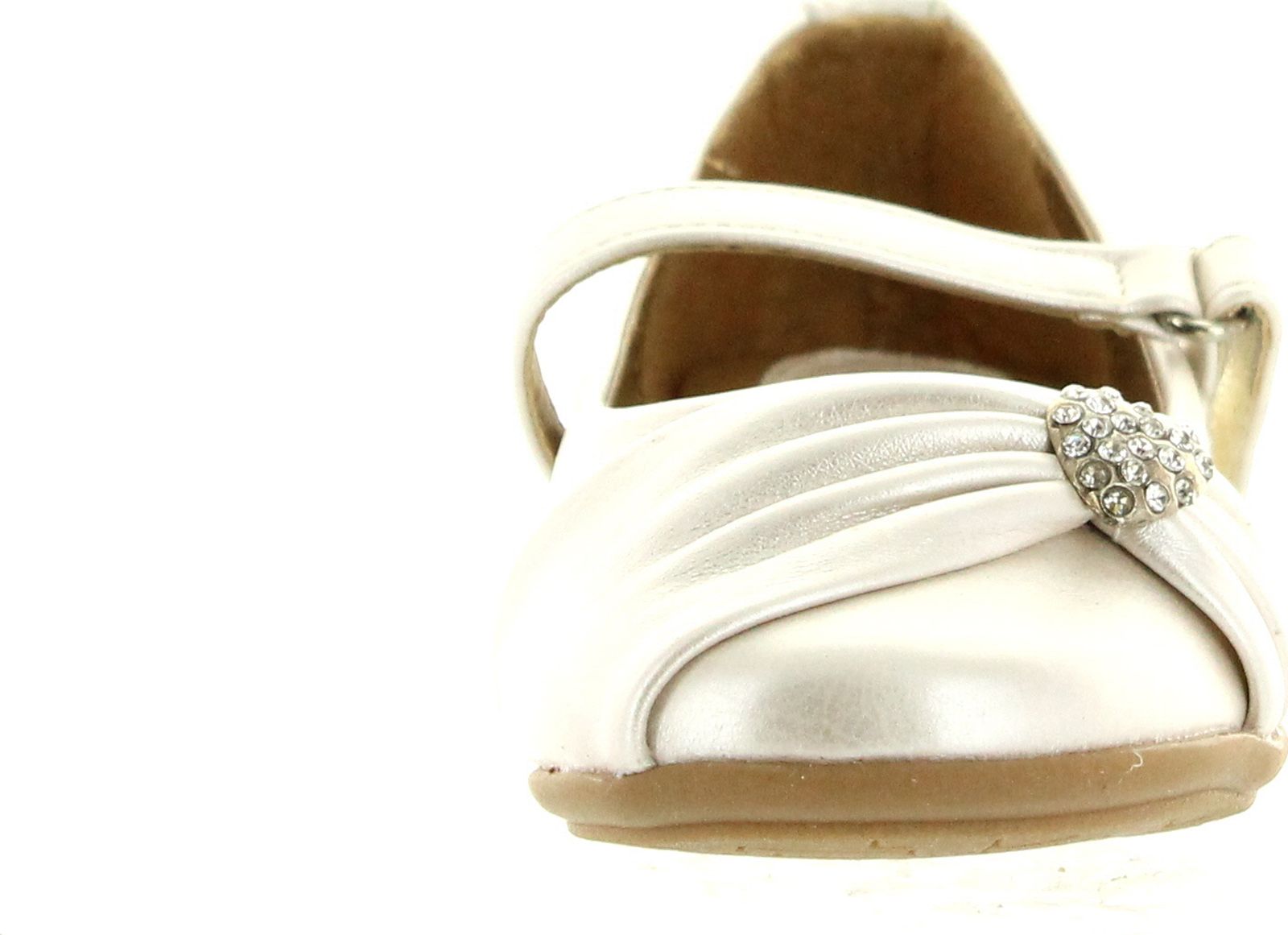 Little Angel Girls Kammi-191E Heart Pendant Ballerina Flats - Picture 15 of 16