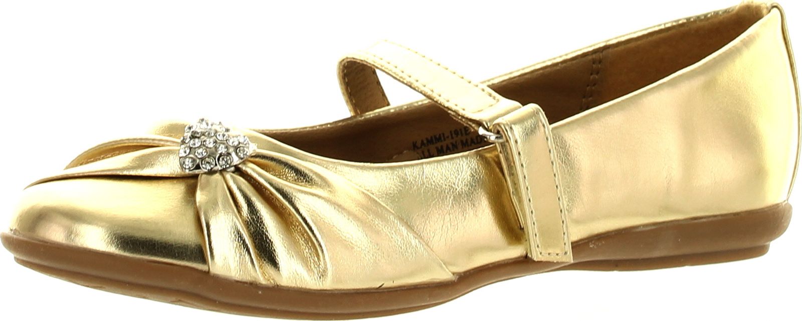 Little Angel Girls Kammi-191E Heart Pendant Ballerina Flats - Picture 9 of 16