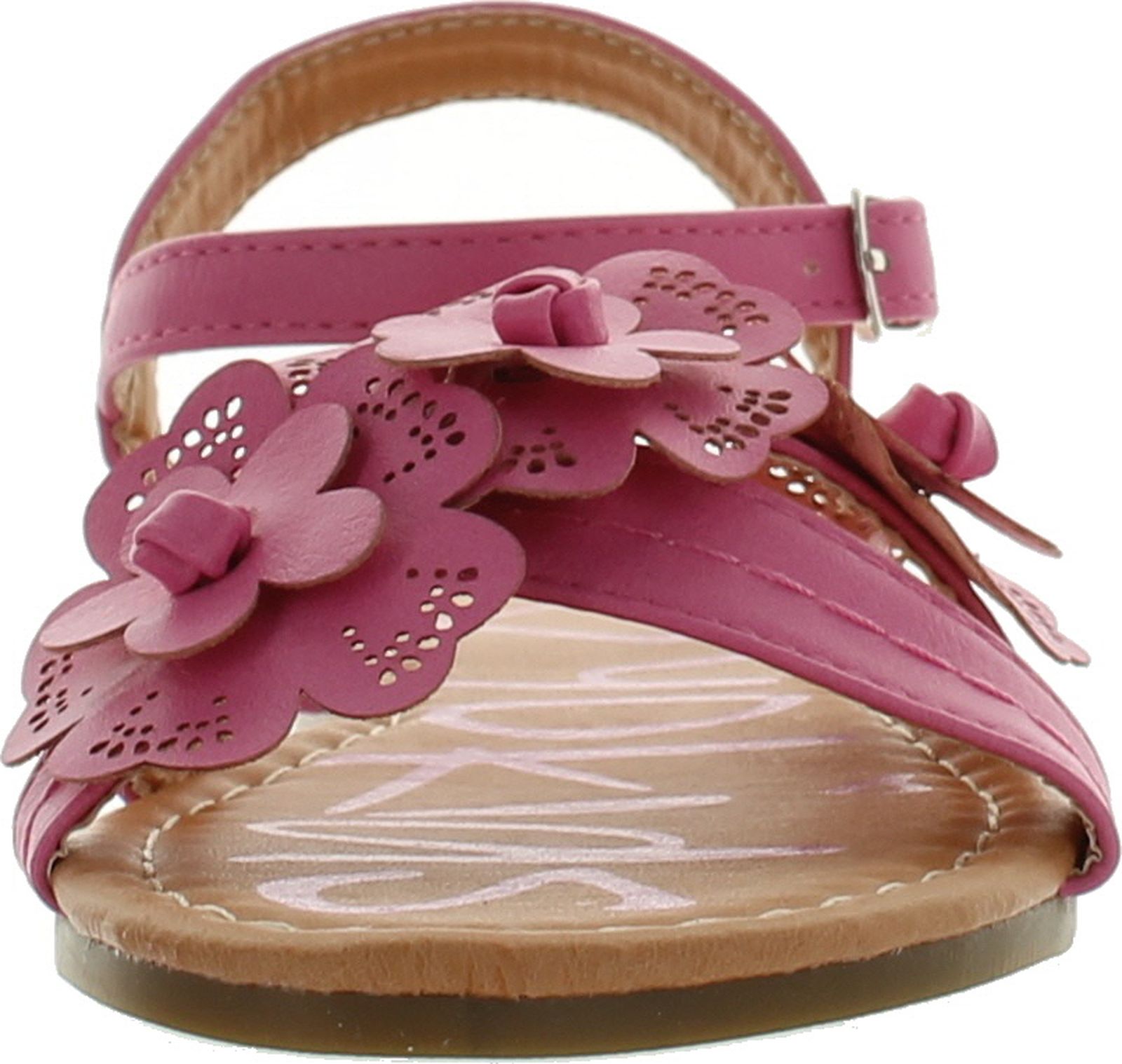 Yokids Cindee-73 Little Girls Flat Sandals with Front Flower Design - Picture 7 of 8