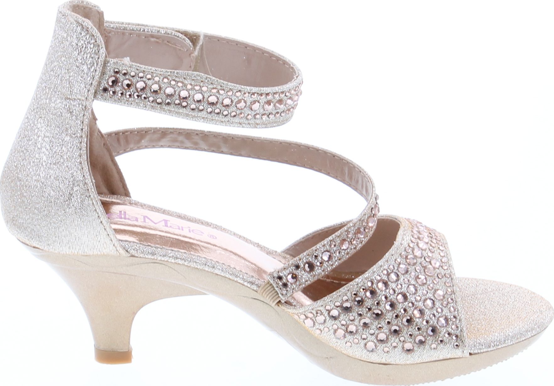 Bella Marie Girls Zoey-2k Fashion Dress Heel Sandals - Picture 10 of 12