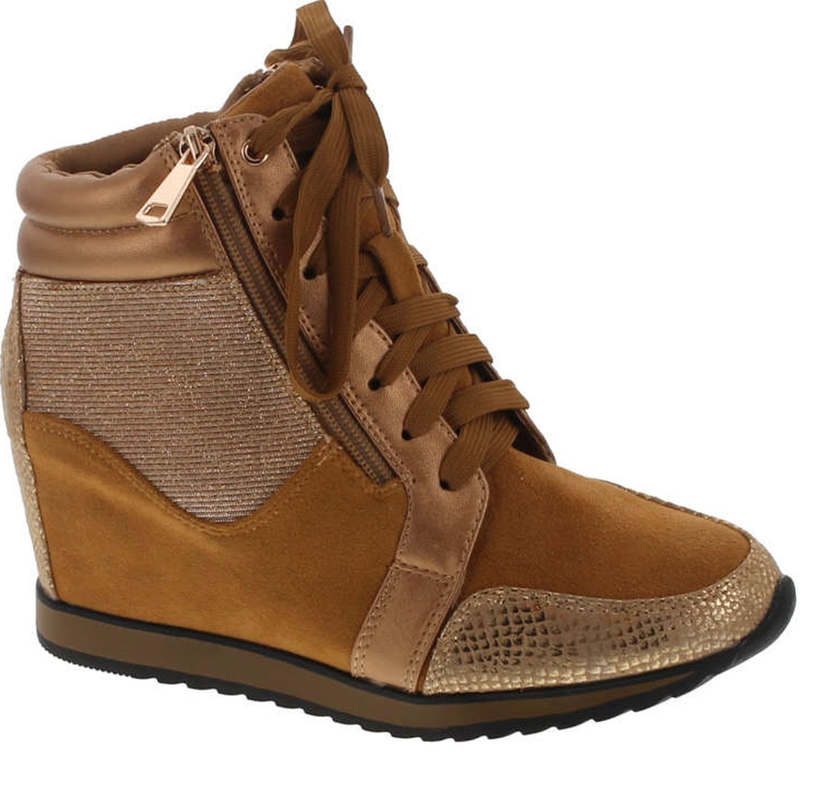 Forever Link Women's Shea-42 Fashion Wedge Sneakers - Picture 9 of 12