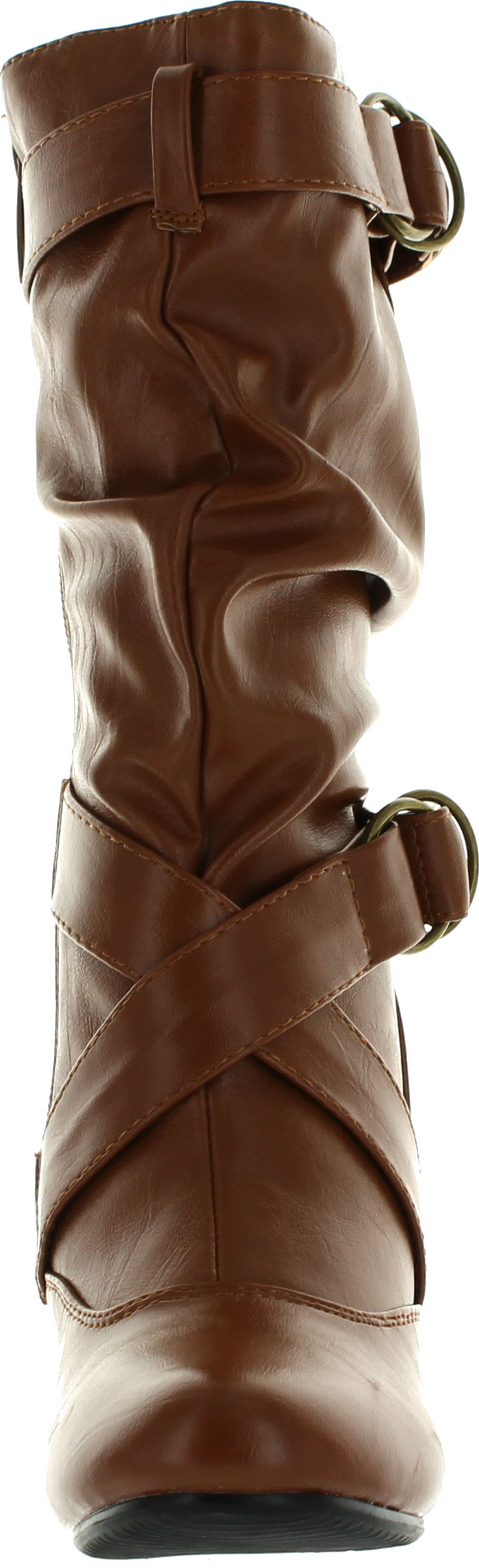 Link Pauline-39K Jr Girls Slouch Buckle High Heel Mid Calf Boots - Picture 35 of 48