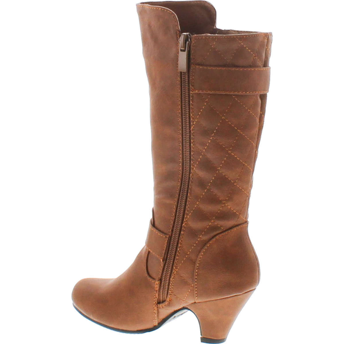 Link Pauline-39K Jr Girls Slouch Buckle High Heel Mid Calf Boots - Picture 39 of 48