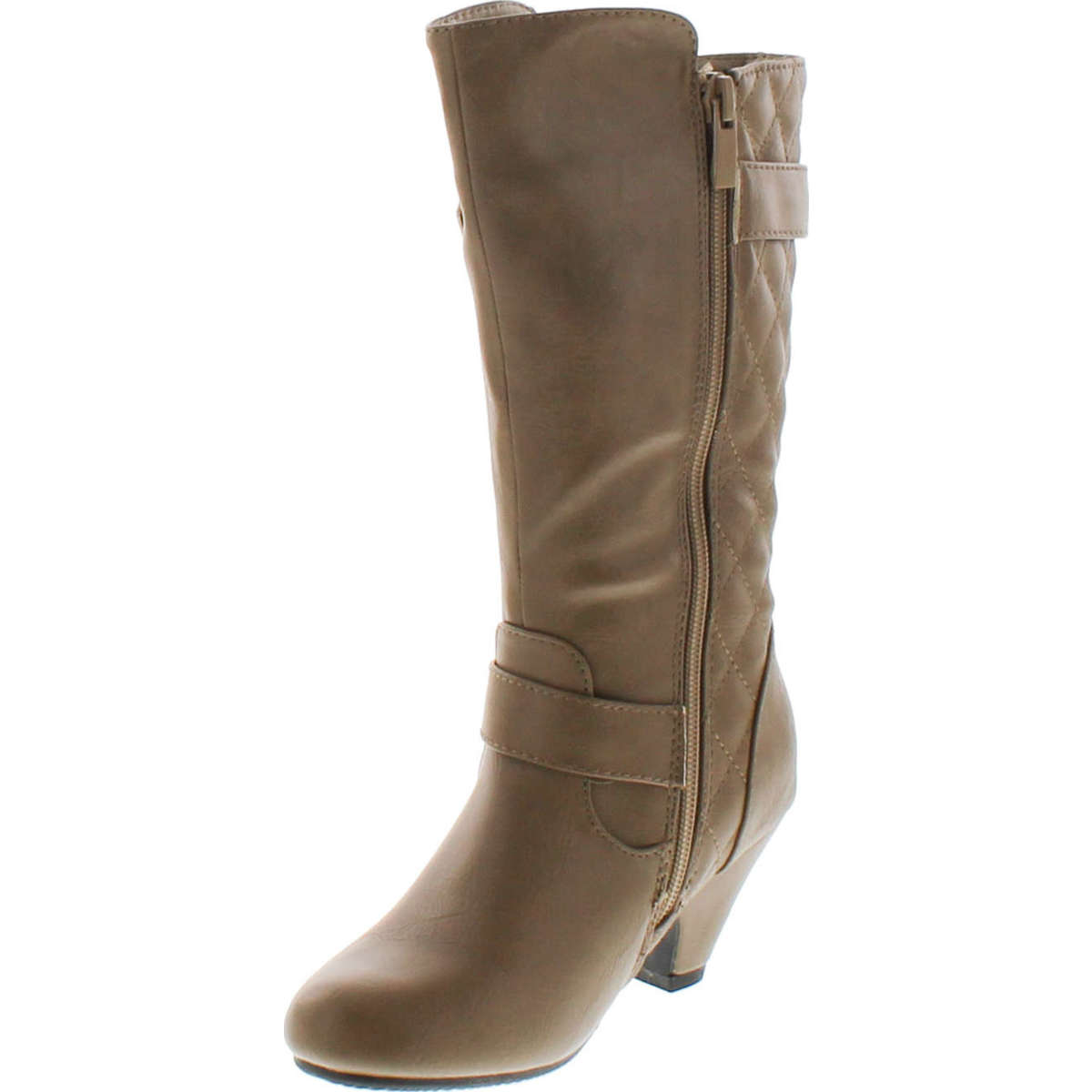 Link Pauline-39K Jr Girls Slouch Buckle High Heel Mid Calf Boots - Picture 42 of 48