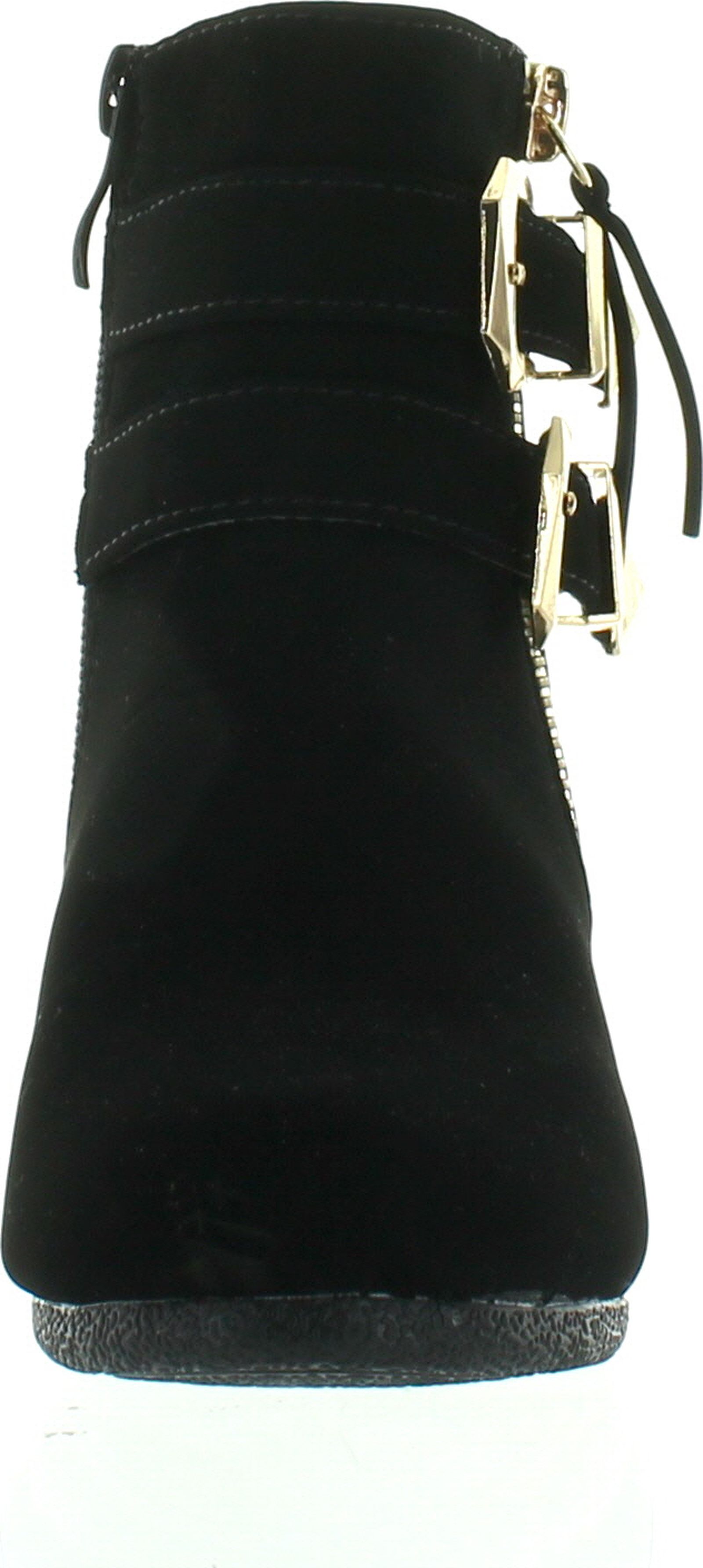 Link Peggy-90K Children Girl's Wedge Heel Double Straps High Top Ankle Booties - Picture 11 of 32