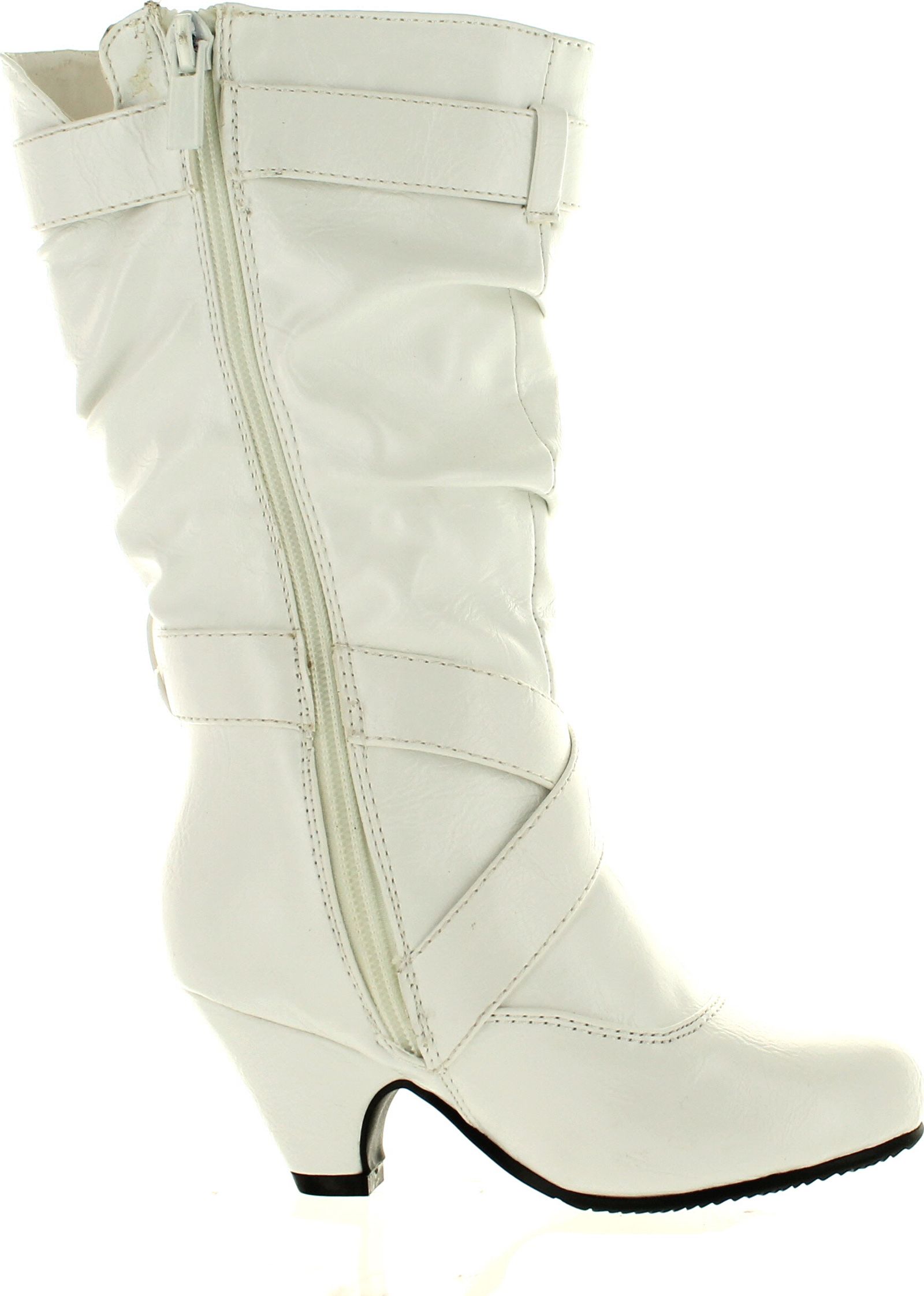 Link Pauline-39K Jr Girls Slouch Buckle High Heel Mid Calf Boots - Picture 46 of 48