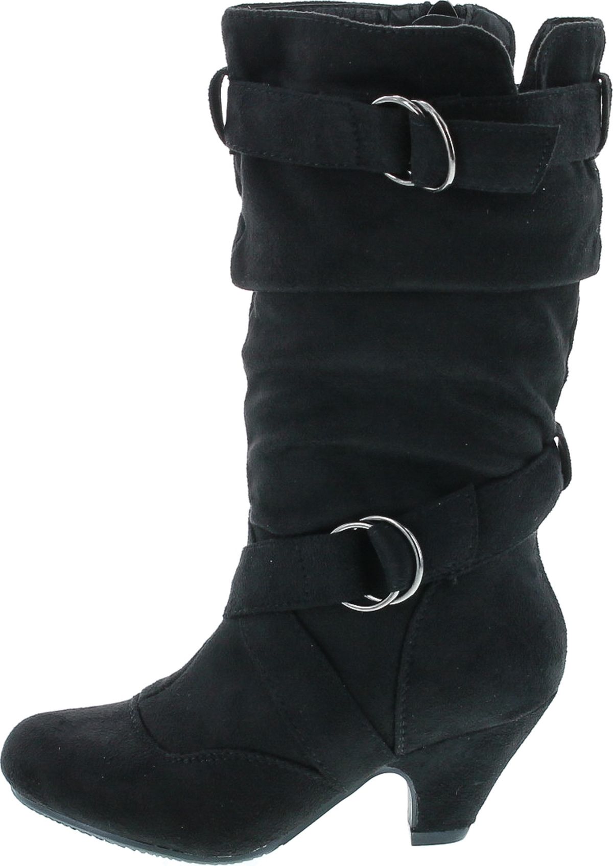 Link Pauline-39K Jr Girls Slouch Buckle High Heel Mid Calf Boots - Picture 10 of 48