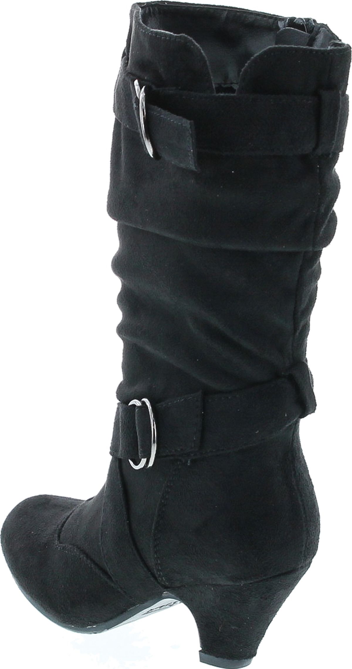 Link Pauline-39K Jr Girls Slouch Buckle High Heel Mid Calf Boots - Picture 11 of 48