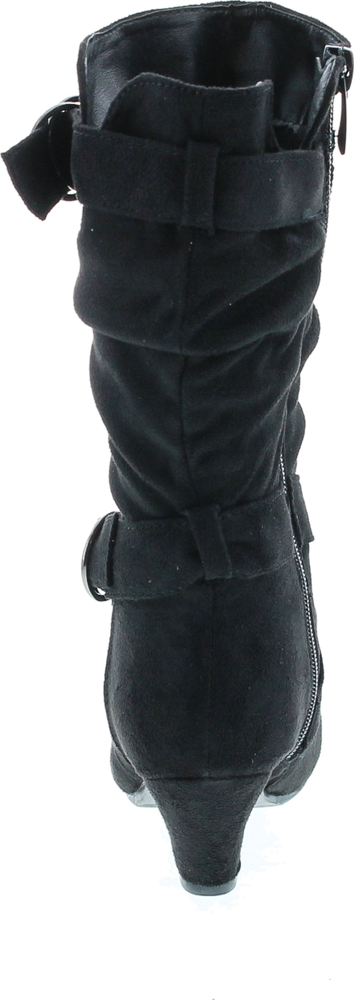 Link Pauline-39K Jr Girls Slouch Buckle High Heel Mid Calf Boots - Picture 12 of 48