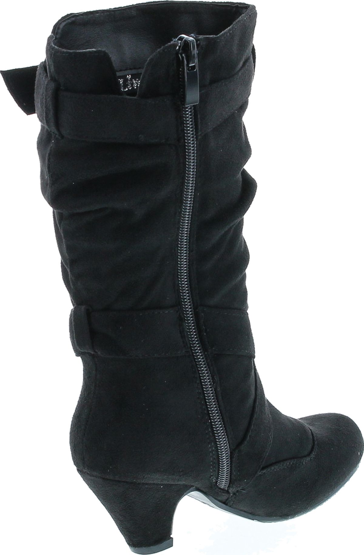 Link Pauline-39K Jr Girls Slouch Buckle High Heel Mid Calf Boots - Picture 13 of 48