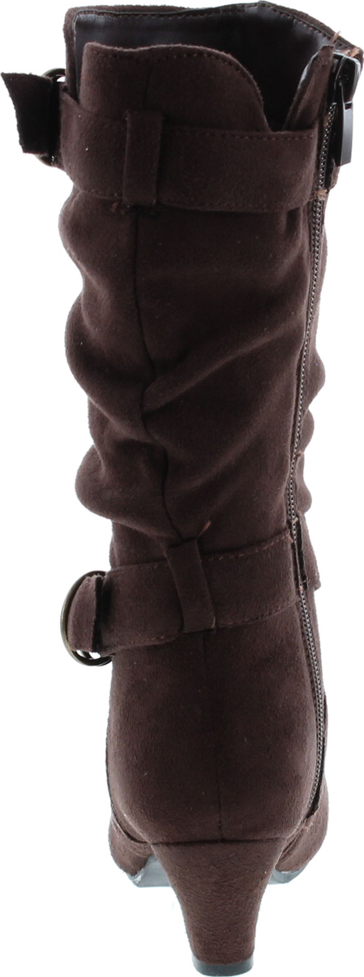 Link Pauline-39K Jr Girls Slouch Buckle High Heel Mid Calf Boots - Picture 26 of 48