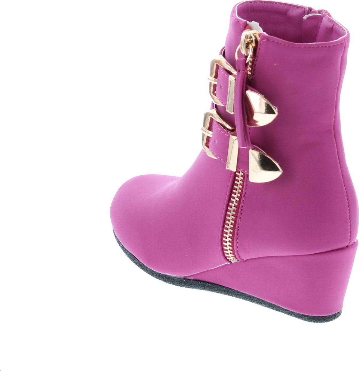 Link Peggy-90K Children Girl's Wedge Heel Double Straps High Top Ankle Booties - Picture 15 of 32