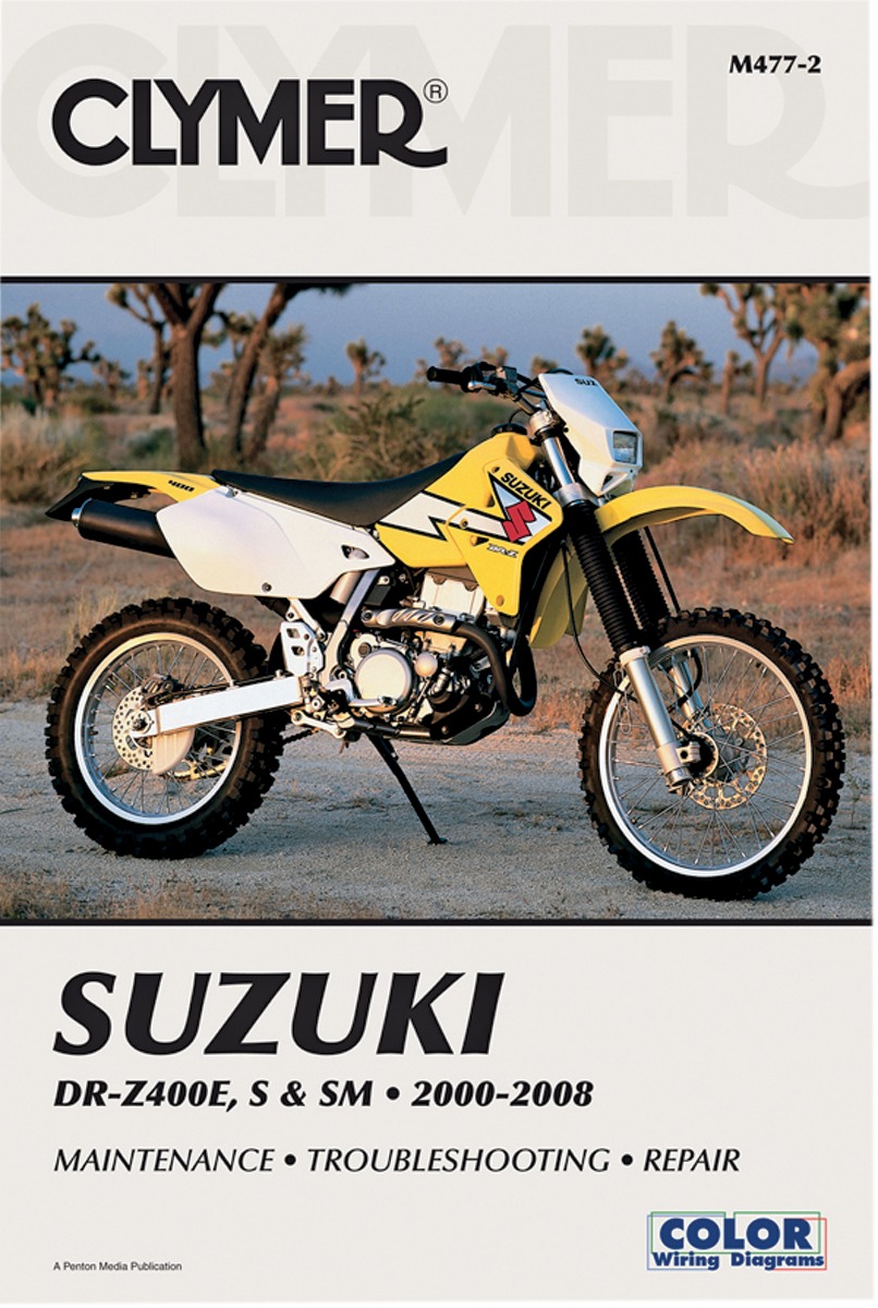 Clymer Repair Manual for Suzuki DR-Z DRZ 400 E S SM 2000-12 M477-4