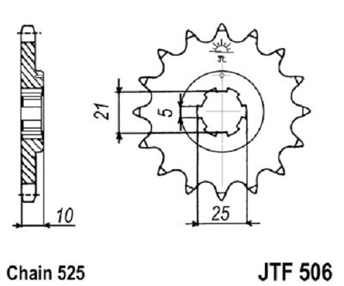 JT Sprockets JTF492.15 15T Steel Front Sprocket