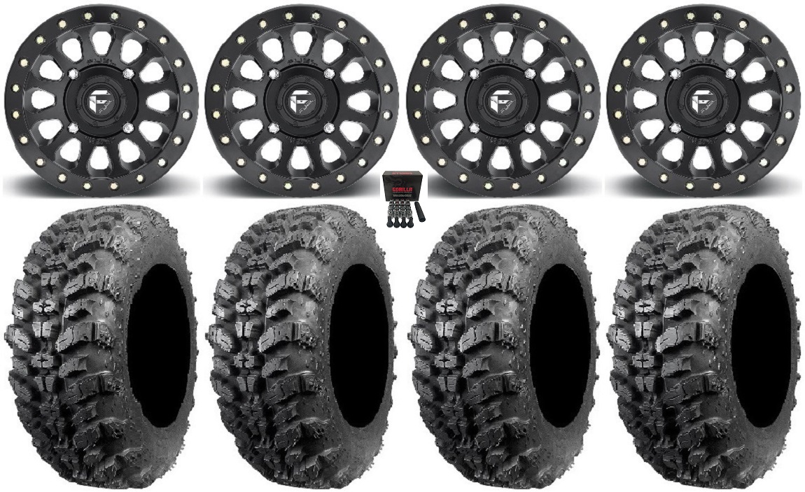 Fuel Vector Beadlock 15x7 ATV//UTV Wheel 4//156 D9201570A545 Matte Black 4+3