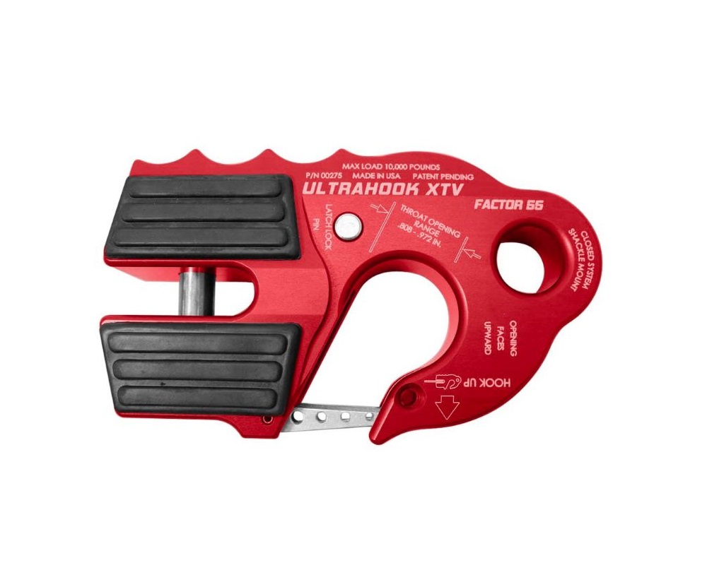Factor 55 UltraHook XTV Winch Hook w/ Shackle Mount Red [0027501] eBay
