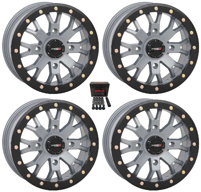 System 3 SB4 Beadlock Grey (4+3) UTV Wheels 14" Polaris RZR 1000 XP (4) eBay