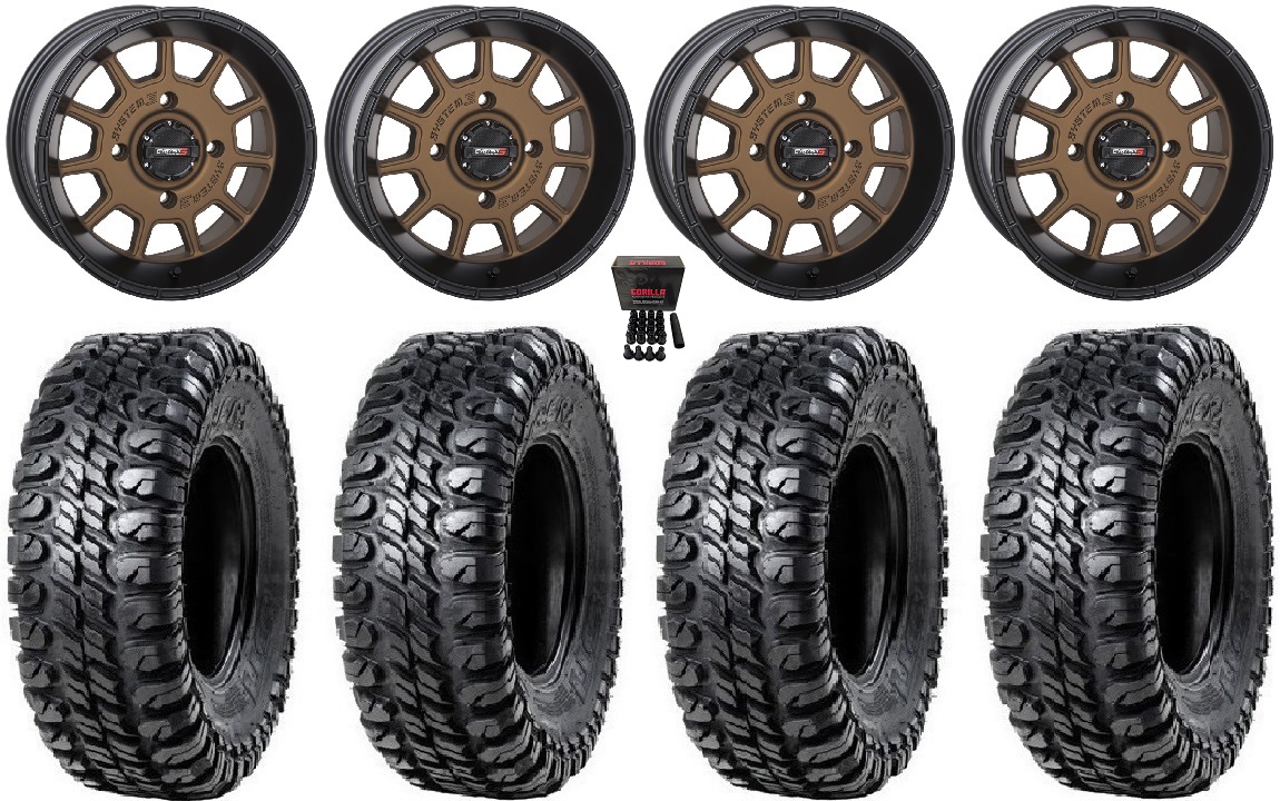 System 3 ST5 Bronze 14" Wheels 31" Chicane RX Tires Kawasaki Teryx